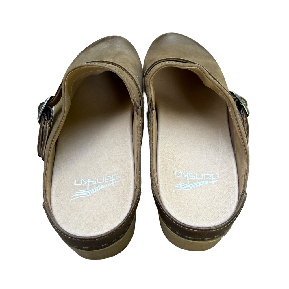 Dansko Berry Backless Women's Clog in Mushroom Burnished Nubuck Mule 37 - Picture 4 of 8